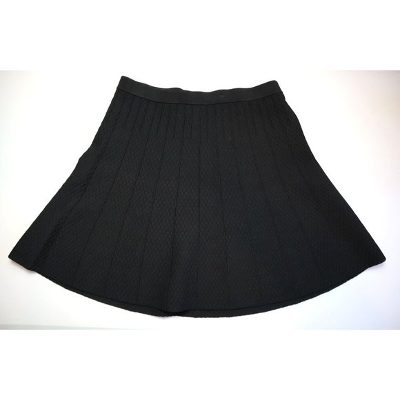 Rachel Roy SZ L Black A-Line Textured Tennis Skirt - Picture 1 of 5